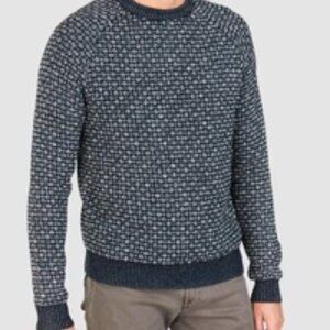 Faherty Fair Isle Crewneck Sweater - Mixed Indigo